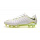 Nouveau Chaussures de Football Nike Hypervenom Phantom III Elite FG Blanc Gris Métallique Volt