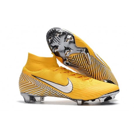 Crampons de football Nike Mercurial Superfly VI 360 Elite FG Jaune Amarillo Noir Blanc