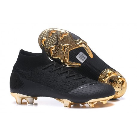 Crampons de football Nike Mercurial Superfly VI 360 Elite FG Or Noir