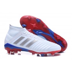 Nouvelles Chaussures de Football - adidas Predator Telstar 18.1 FG Argent Rouge Bleu