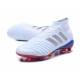 Nouvelles Chaussures de Football - adidas Predator Telstar 18.1 FG Argent Rouge Bleu