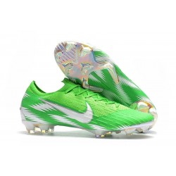 2018 Crampons De Football Nike Mercurial Vapor XII Elite FG Argent Vert