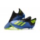 Crampons de football Adidas X 18.1 FG Pour Hommes - Bleu Jaune Noir