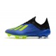 Crampons de football Adidas X 18.1 FG Pour Hommes - Bleu Jaune Noir