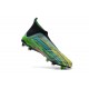 Nouveu Chaussures de Foot 2018 Paul Pogba Adidas Predator 18+ FG Noir Vert Jaune