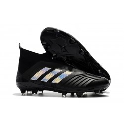 2018 Chaussures de Football Pas Cher Adidas Predator 18+ FG Noir Argent 