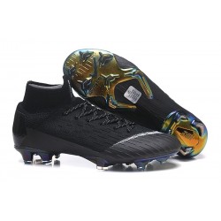 Nike Mercurial Superfly VI 360 Elite FG Chaussure Foot Pas Cher - Noir Blanc