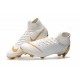 Crampons de football 2018 Nike Mercurial Superfly VI 360 Elite FG Or Blanc