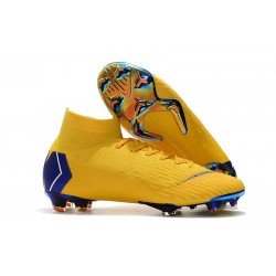 Crampons de football Nike Mercurial Superfly VI 360 Elite FG Bleu Jaune