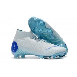 2018 Chaussures de Foot Nike Mercurial Superfly VI 360 Elite FG Bleu Clair