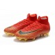 Nike Mercurial Superfly VI 360 Elite FG Chaussure Foot Pas Cher - Rouge Noir Or