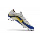 Chaussures de Foot Nike Mercurial Vapor 12 Elite FG Argent Bleu Jaune