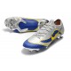 Chaussures de Foot Nike Mercurial Vapor 12 Elite FG Argent Bleu Jaune
