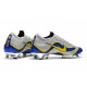 Chaussures de Foot Nike Mercurial Vapor 12 Elite FG Argent Bleu Jaune