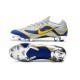 Chaussures de Foot Nike Mercurial Vapor 12 Elite FG Argent Bleu Jaune