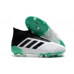 Chaussures de Football Pas Cher Adidas Predator 18+ FG Blanc Vert