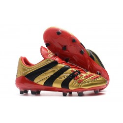 Chaussures de Football pour Hommes - Adidas Predator Accelerator Electricity FG Or Rouge Noir